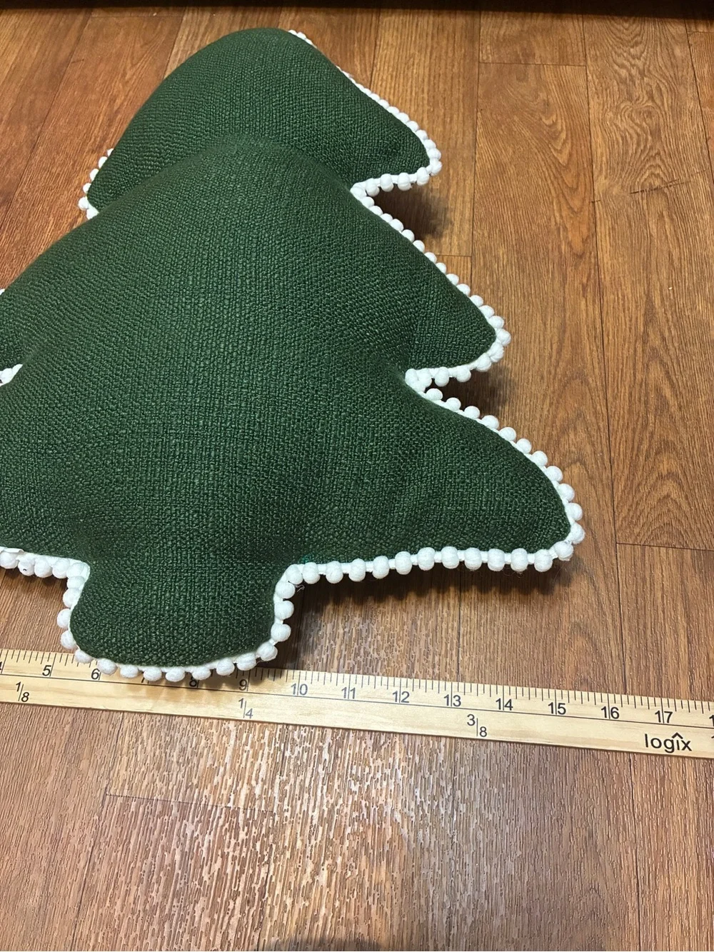 Green Holiday Tree Pillow